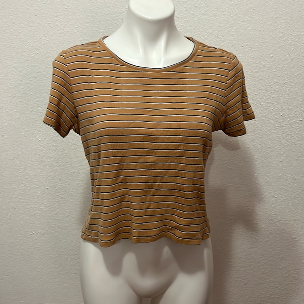 American Eagle Cotton Striped Tshirt Sz L